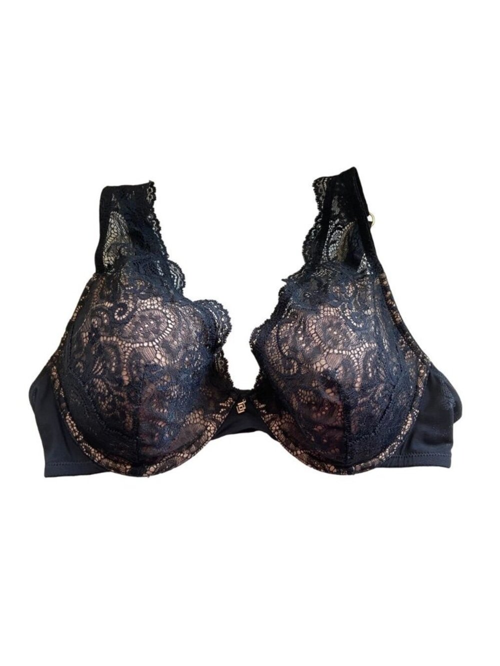 ThirdLove 24/7 Lace Contour Plunge Black Underwire Bra Women's Women's Size 38D - Picture 4 of 7